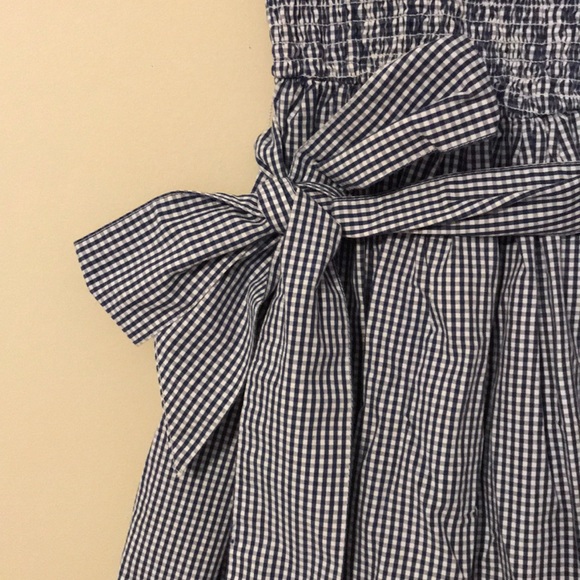 🌺Strapless Gingham Hollister Dress with Bow - Picture 2 of 6